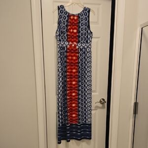 Ruby Rd. Women's Maxi Dress - Blue and Red